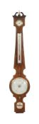 Ω A Victorian brass inlaid rosewood mercury wheel barometer with six-inch dial F. Amadio and Son,