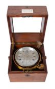 Ω A mahogany cased two-day marine chronometer A. Johannsen and Company, London, early 20th century