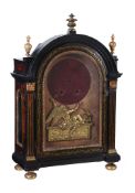 Ω A French Louis XV Boulle Religeuse table clock case Unsigned, circa 1690, the case probably