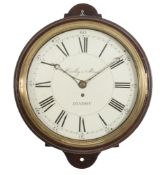 A Regency mahogany fusee dial wall timepiece Handley and Moore, London, early 19th century and