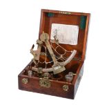 A brass Bell Pattern No. 1 sextant Heath and Company Limited, London, late 19th century The