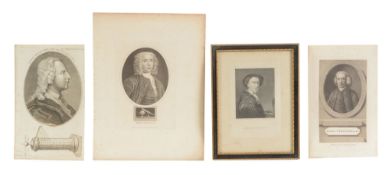 Scientists, astronomers and scientific instrument makers - four engraved portraits: Thomas Wright,