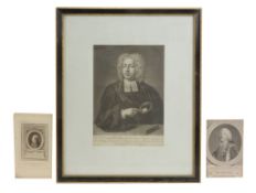 French scientists and astronomers - three engraved portraits: Pierre Augustin Caron De Beaumarchais