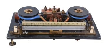A patent electrical balance J. White, Glasgow, late 19th century With two pairs of substantial