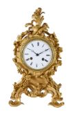 A French Louis XV style ormolu mantel clock Lewis and Son, Paris, mid 19th century The eight-day