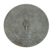 A fine Scottish patinated brass garden sundial plate with equation of time Adie and Son for retail