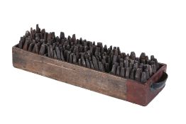 A set of steel decorative metalworking punch stamps Anonymous, probably mid to late 19th century