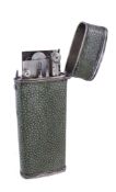 A George III shagreen cased etui of silver mounted drawing instruments George Adams, London, late