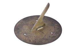 An English brass garden sundial George Adams, London, third quarter of the 18th century The 7.875