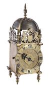 A rare Charles II brass lantern clock Edward Webb, Chew Stoke, dated November 7th, circa 1680 The