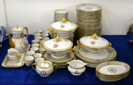 A modern Haviland Limoges porcelain 'Louveciennes' pattern part dinner and coffee service, printed