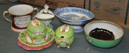 A selection of English porcelain, various dates mostly 19th century, to include; a pair of Bloor