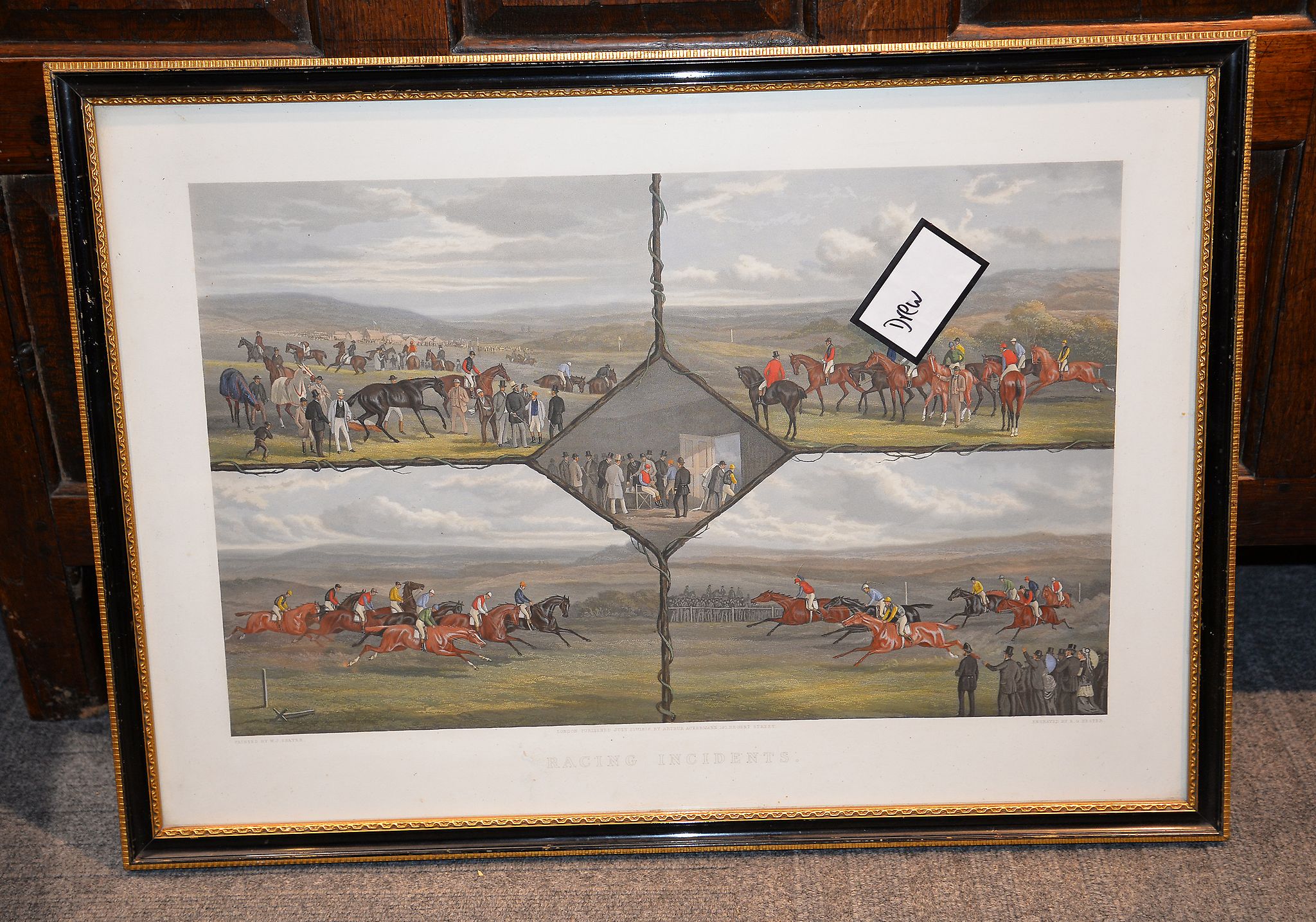 After William Shayer, engraved by E G Hester A set of four horse racing prints; Racing Incidents, - Image 4 of 4