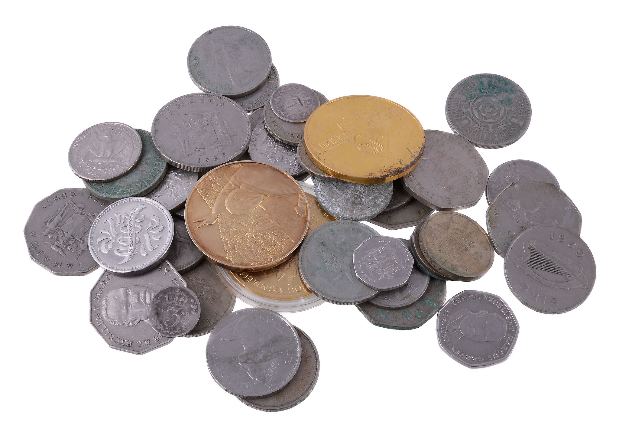 British and World coins, a small quantity in cupro-nickel, Victorian Threepences (2), 1920s