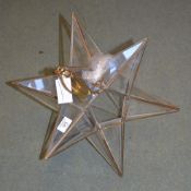 A star shaped hanging lantern, of recent manufacture