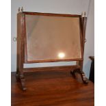 A mahogany dressing table mirror, 47cm high, 46cm wide