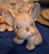 A Denby Danesby Ware model of a comical dog, with mottled glaze