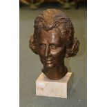 Beatrice Murray (contemporary), a bronze bust of Margaret Hilda Thatcher, signed BEATRICE dated (
