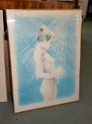 δ Adrian George (British b.1944) Female nude Colour lithograph Signed, dated 1981 and numbered 36/75