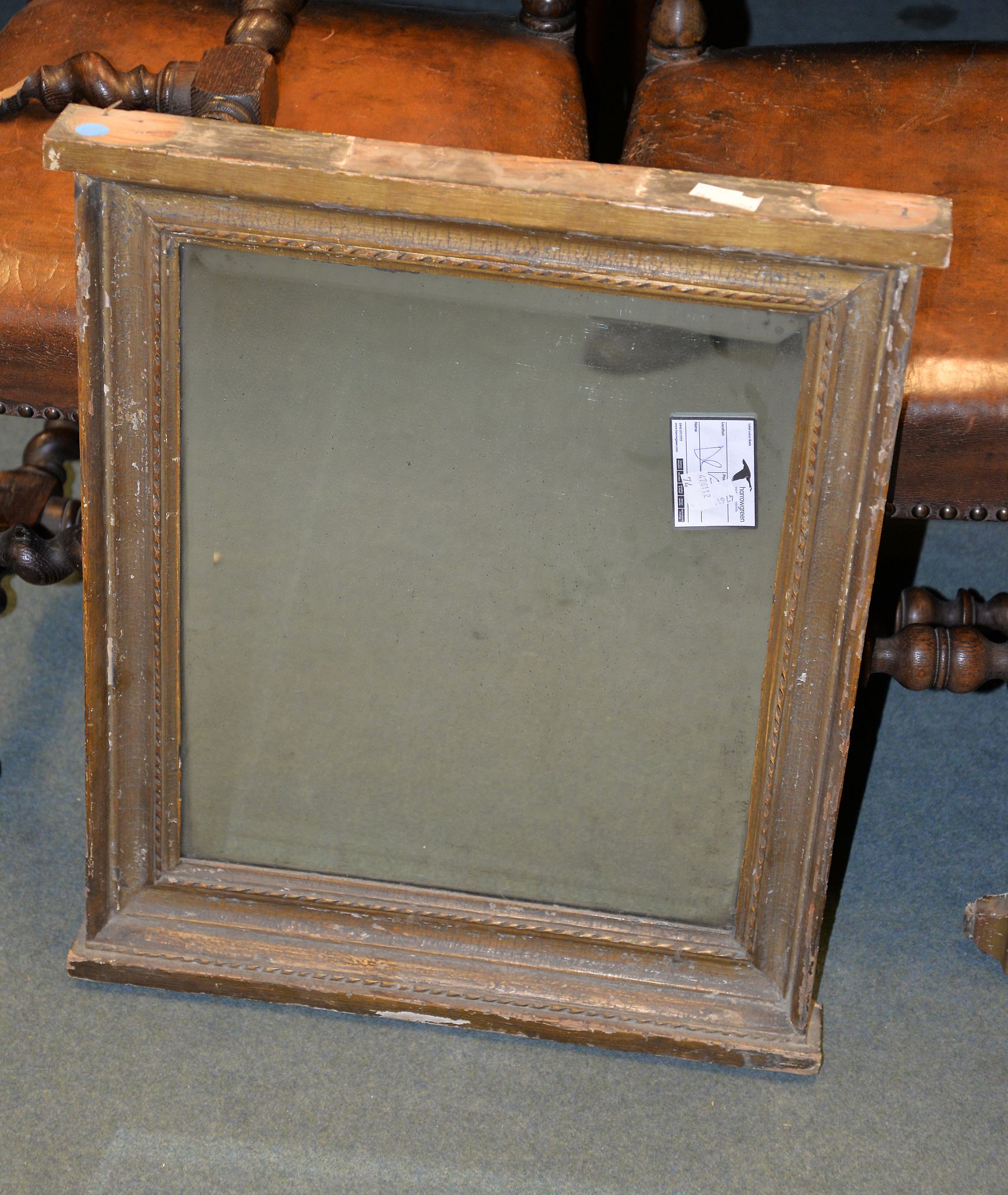 A 19th century giltwood overmantel mirror, 125cm wide, and other various mirrors - Image 2 of 2