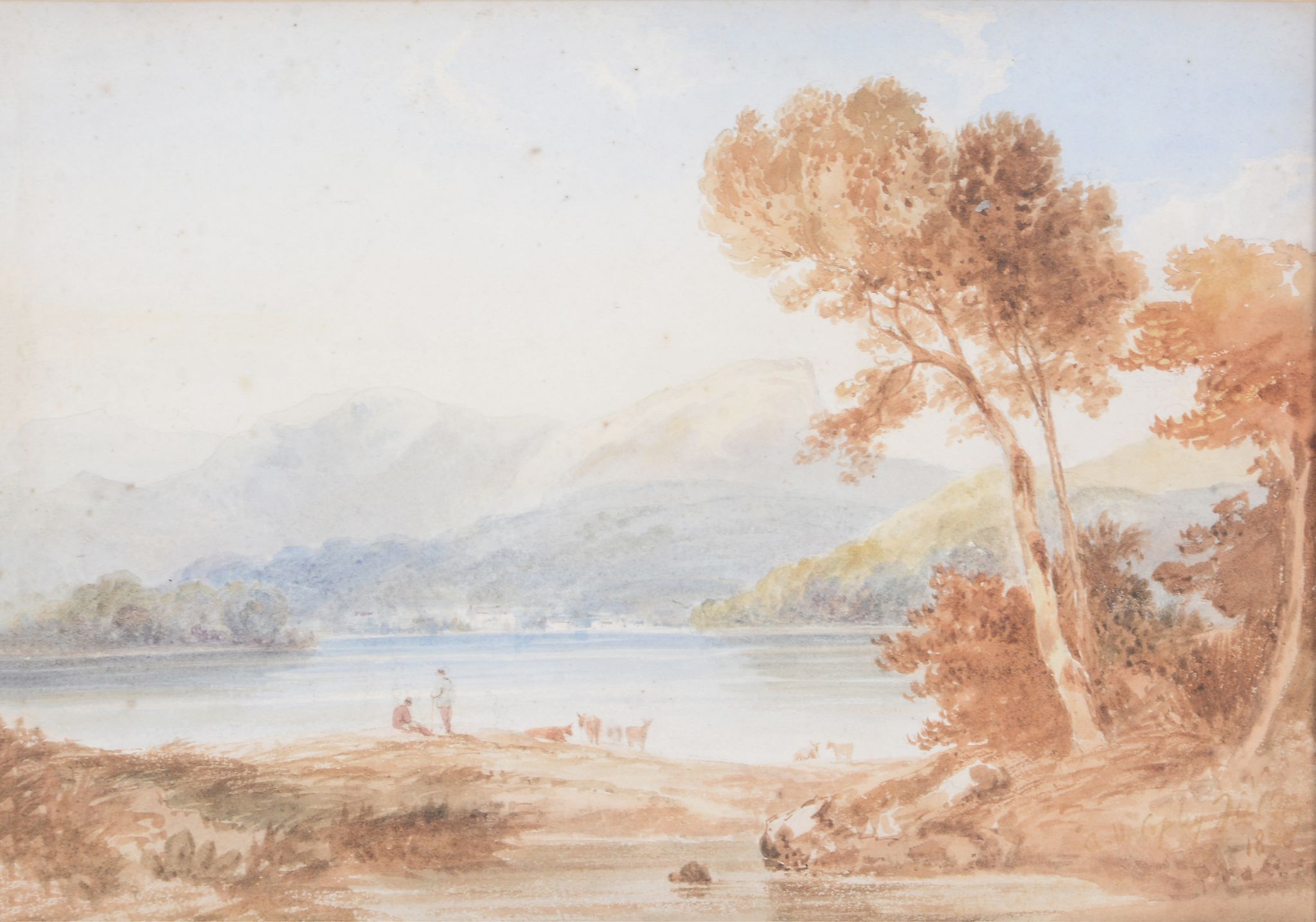 Follower of Anthony Van Dyke Copley Fielding (British1778-1855) Pencil and watercolour with gum