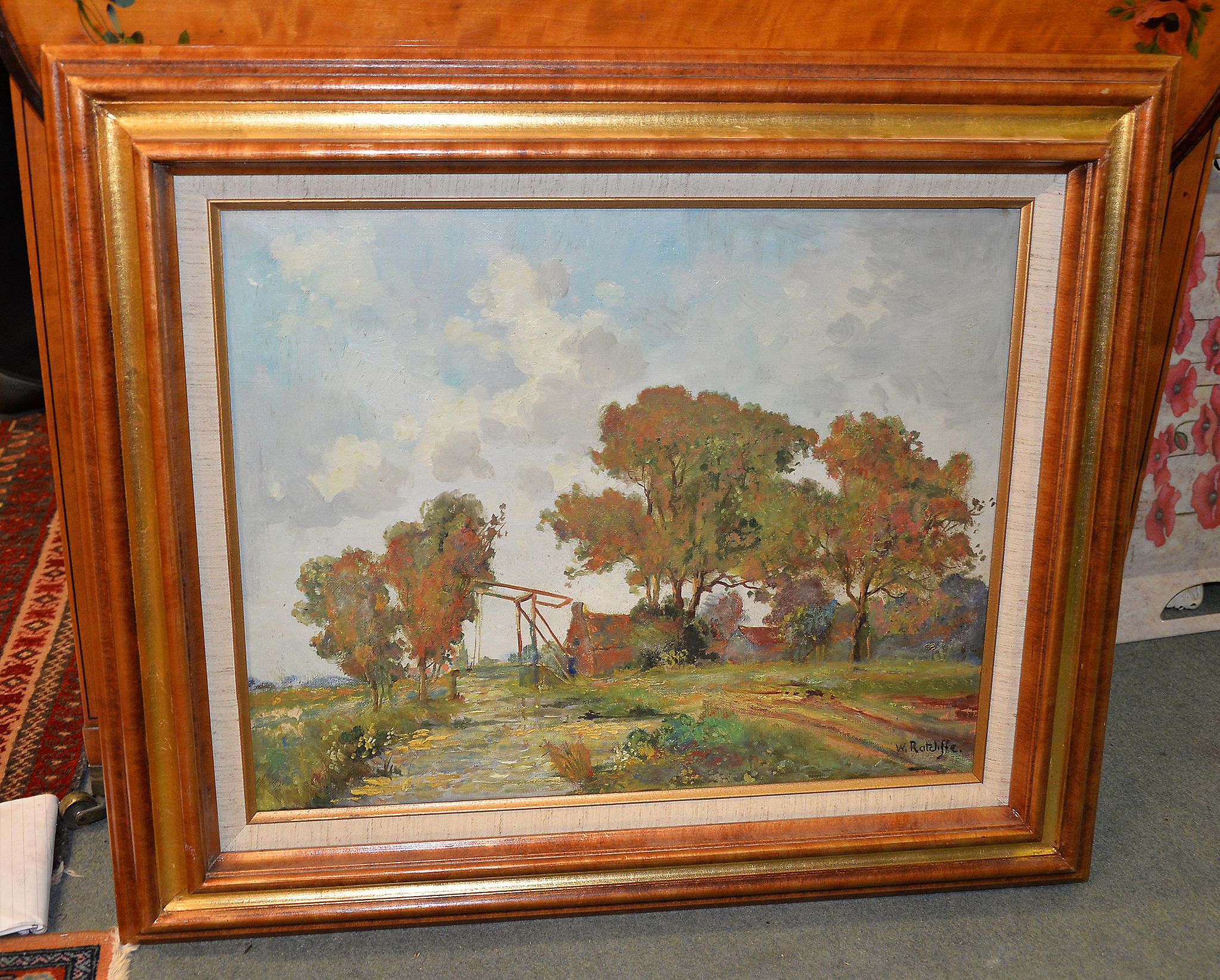 δ British School (20th century) Autumn landscape Oil on canvas Signed, W. Rarcliffe, lower right 40