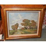 δ British School (20th century) Autumn landscape Oil on canvas Signed, W. Rarcliffe, lower right 40