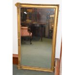 A 19th century giltwood overmantel mirror, 125cm wide, and other various mirrors