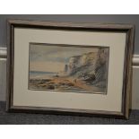 Walter Duncan (1848-1932) White Cliffs Watercolour Signed and dated, 1905, lower right 16 x 28cm (