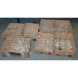 Various suites of table glass and other glassware (7 small boxes)