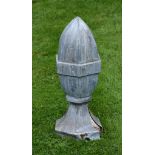 A lead finial, 51cm high