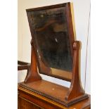 A Victorian mahogany dressing mirror, 75cm high Provenance: Removed from an Oxfordshire Manor House