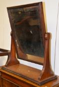 A Victorian mahogany dressing mirror, 75cm high Provenance: Removed from an Oxfordshire Manor House