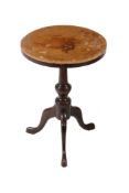 Ω A mahogany occasional table, the top mounted with the skin of a Rhinoceros (Rhinocerotidae), the