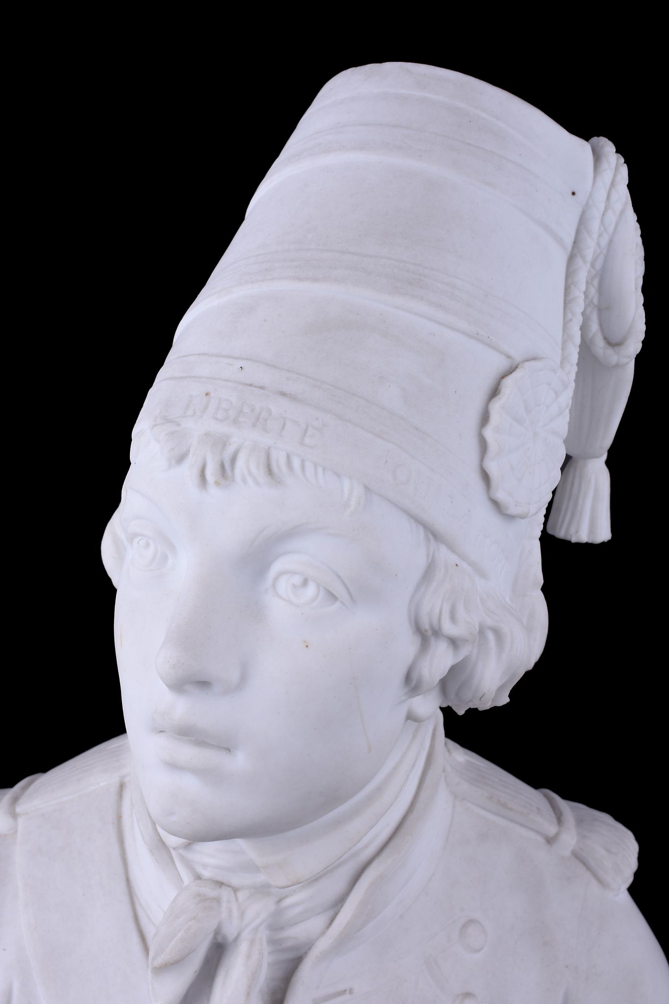 A Sevres biscuit porcelain bust of the French drummer boy and hero of the First Republic, Joseph - Image 2 of 5