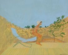 δ Leonard Rosoman (British 1913-2012) - The sunbather Watercolour Signed lower right 35 x 42cm