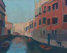 δ Colin Hayes (British 1919 - 2003) - Venetian Canal Oil on board Signed lower left 61 x 76.5cm (24