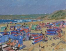 δ Ken Howard (British b. 1932) - Sennen, High summer Oil on canvas Signed lower right 36 x 46cm (14
