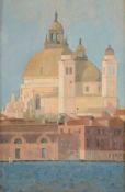 δ Peter Kelly (British b. 1931) - Midday Santa Maria della Salute Oil on board Signed with initials