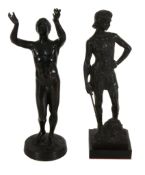 Otto Schmidt-Hofer, (German 1873 ~ 1925), a patinated bronze model of Classical youth, sometimes