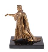 A Continental gilt bronze model of Napoleon Bonapart as Charlemagne, early 20th century, portrayed