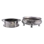 Oliver Baker for Liberty & Co. an English pewter oval jardinière Oliver Baker for Liberty & Co. an