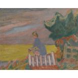 δ Henryk Gotlib (Polish 1890-1966) - Sitting Nude Oil on canvas Signed, lower right, titled to