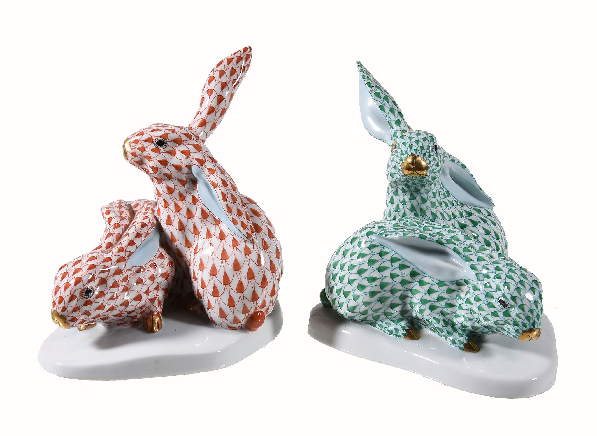 A group of Herend figures of rabbits, 14cm and smaller (6) - Image 2 of 5