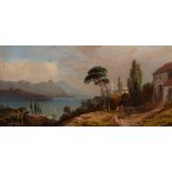 William Leighton Leitch (Scottish 1804-1883) - Italian lake landscape Oil on canvas Signed, lower