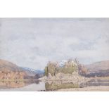 δ George Houston (Scottish 1869-1947) - Kilchurn Castle, Loch Awe Watercolour Signed, lower right,