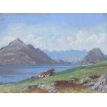 δ William Douglas MacLeod (Scottish 1892-1963) - The Cuillins from Elgol, Isle of Skye Pastel