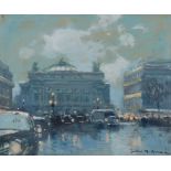 δ Jules René Hervé (French 1887-1981) - Opera House, Paris Oil on board Signed, lower right 23 x