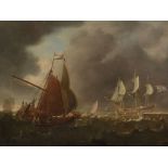Follower of Charles Martin Powell A pair of shipping scenes in rough weather... Follower of