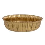 Josef Hoffmann for Wiener Werkstatte, an oval brass fluted bowl, stamped mark Josef Hoffmann for